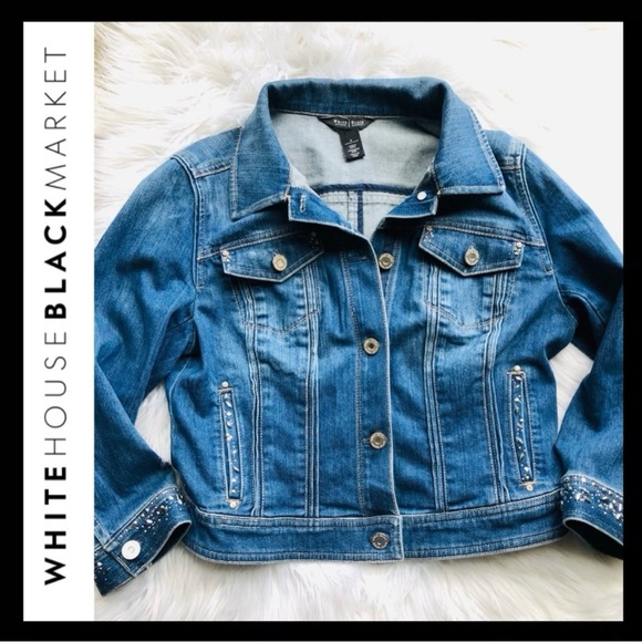 WHBM Embellished Denim Jacket - Picture 7 of 8
